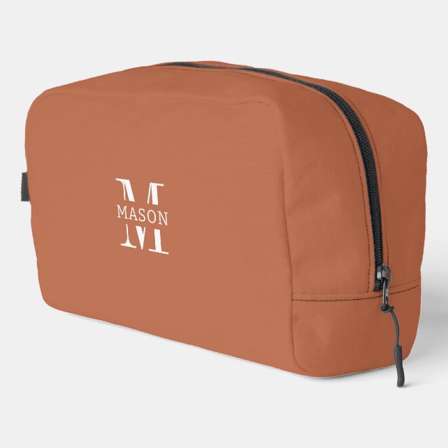 Minimalist Monogram Personalised Dopp Kit (Right Corner)