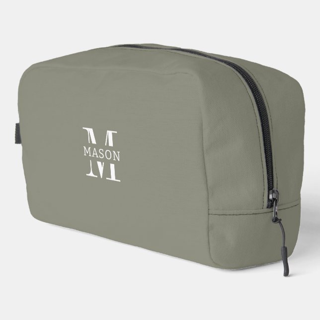 Minimalist Monogram Personalised Dopp Kit (Right Corner)