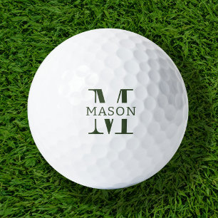 Minimalist Monogram Personalised Golf Balls