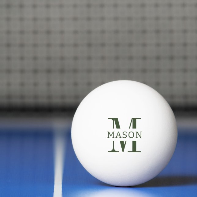 Minimalist Monogram Personalised Ping Pong Ball (Net)