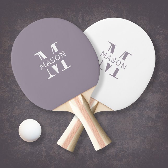 Minimalist Monogram Personalised Ping Pong Paddle (Creator Uploaded)