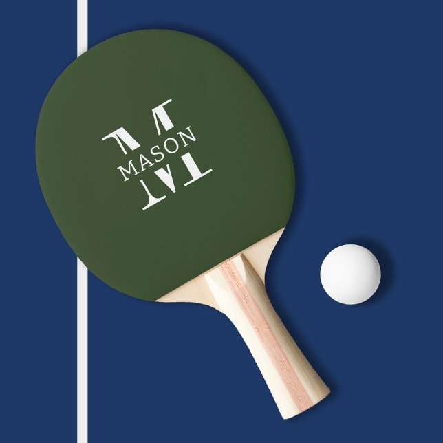 Minimalist Monogram Personalised Ping Pong Paddle (Creator Uploaded)