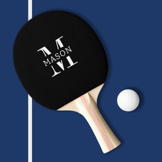 Minimalist Monogram Personalised Ping Pong Paddle