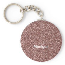 Minimalist Monogram Rose Gold Keychain