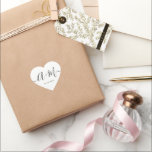 Minimalist Monogram Script Custom Wedding date Heart Sticker<br><div class="desc">Elevate your wedding details with the Minimalist Monogram Script Custom Wedding Date heart Sticker. This elegant and personalised heart sticker adds a touch of sophistication to your wedding stationery, allowing you to showcase your monogram and wedding date in a simple yet impactful way. The heart sticker features a minimalist script...</div>