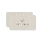 Minimalist Monogram Simple Warm Linen Modern