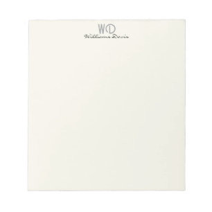 Minimalist Monogram Teacher Notepad