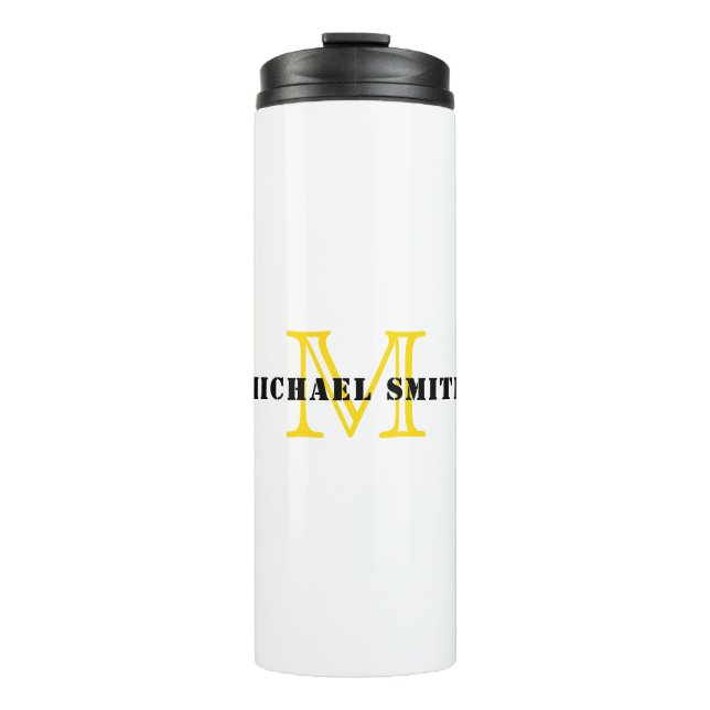 Minimalist Monogram Thermal Tumbler (Front)