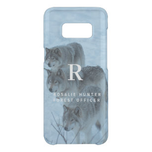 Minimalist Monogram: Three Wolves in the Forest  Uncommon Samsung Galaxy S8 Case