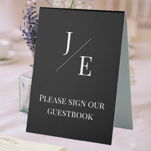 Minimalist Monogram Wedding   Black