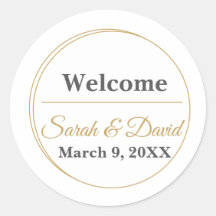 Minimalist Monogram Wedding Envelope Seal Sticker