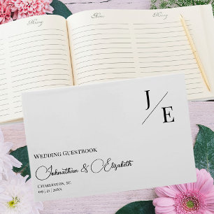 Minimalist Monogram Wedding Guest Book