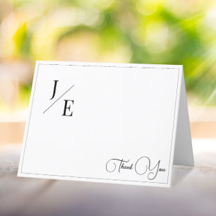 Minimalist Monogram Wedding Thank You