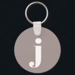 Minimalist Monogrammed Initial in Taupe Brown  Key Ring<br><div class="desc">Minimalist Monogrammed Initial in Taupe Brown Keychain - Please message me if you need help with letter placement.</div>