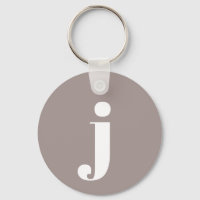 Minimalist Monogrammed Initial in Taupe Brown 