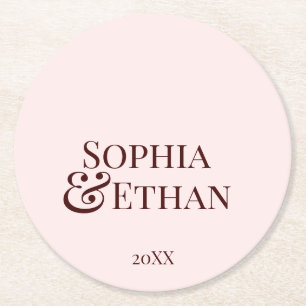 Minimalist Monogrammed Wedding Coasters