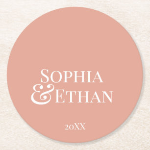 Minimalist Monogrammed Wedding Coasters