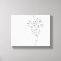 Minimalist Monstera Line Art