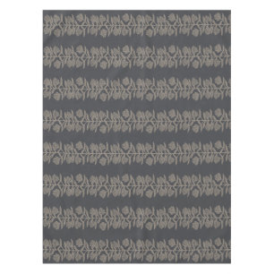 Minimalist moody botanical Floral charcoal black Tablecloth