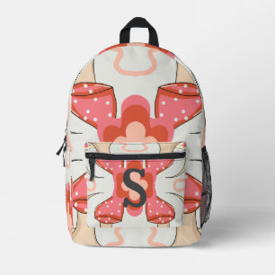 Minimalist Moon and Mushrooms cool Printed Backpack