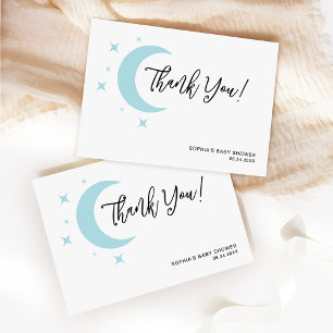 Minimalist Moon and Stars Baby Shower  Thank You Card