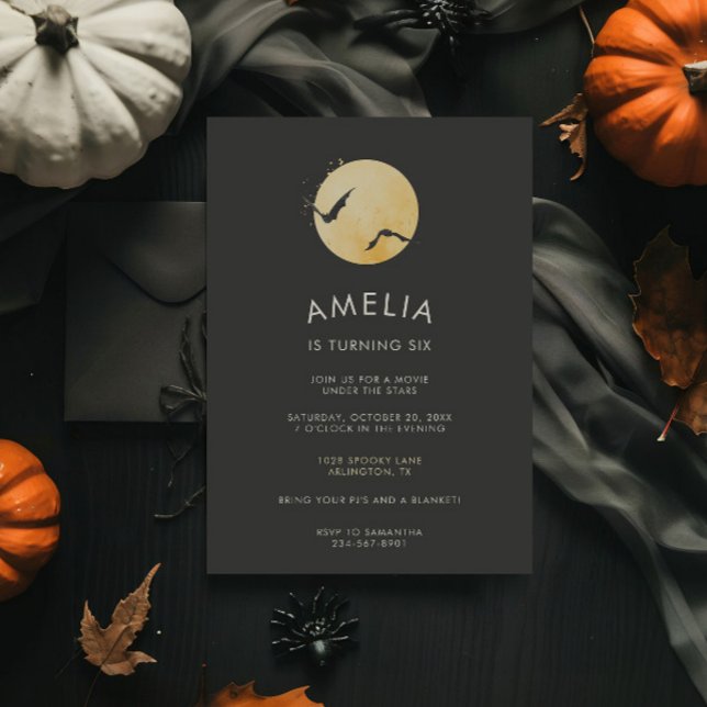 Minimalist Moon Fall Birthday | Invitation (Creator Uploaded)