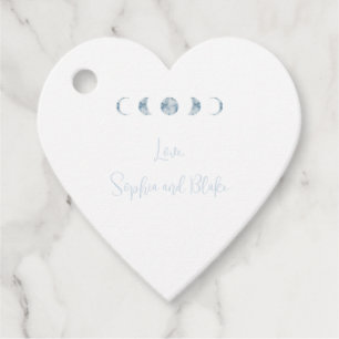 Minimalist Moon Phases Celestial Wedding Favour Tags