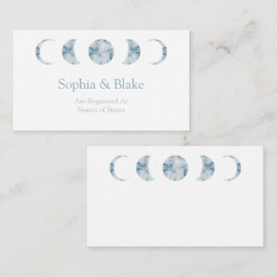 Minimalist Moon Phases Celestial Wedding Registry Enclosure Card