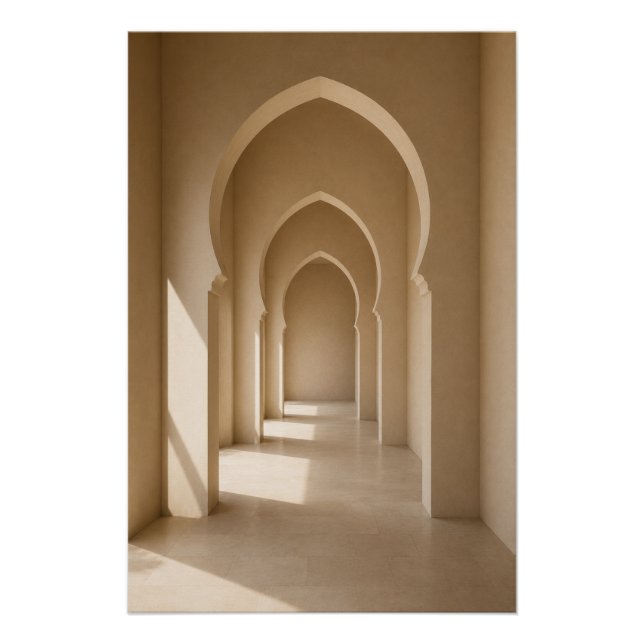 Minimalist Moroccan Architecture Poster Print (Front)
