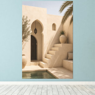 Minimalist Moroccan Riad Canvas Print