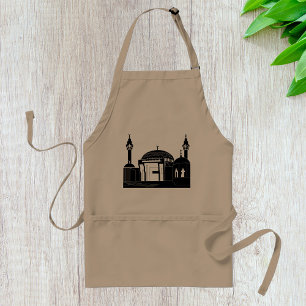 Minimalist Mosque Architecture Line Art Standard Apron