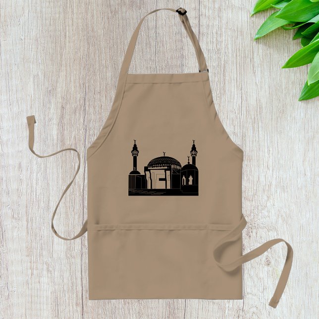 Minimalist Mosque Architecture Line Art Standard Apron (Creator Uploaded)