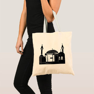 Minimalist Mosque Architecture Line Art Tote Bag