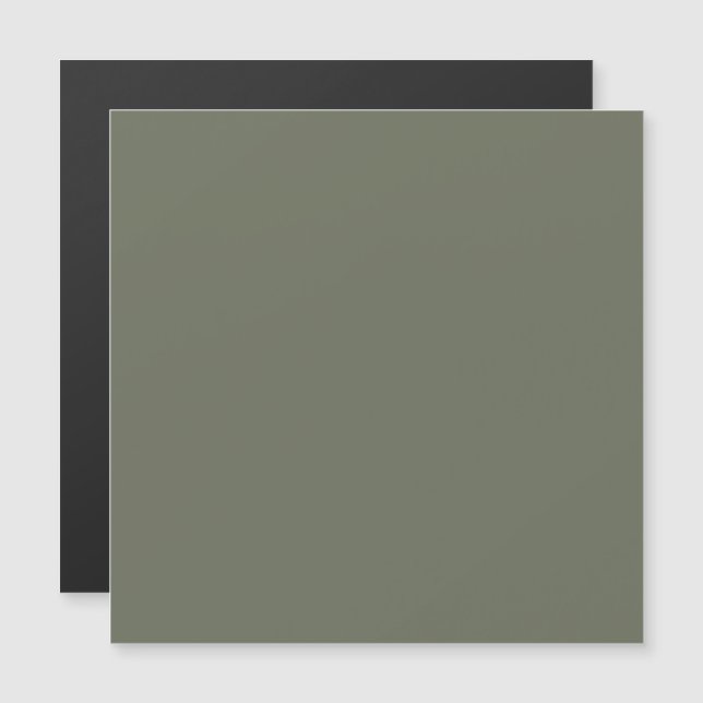 Minimalist Moss Green Magnetic Card – Customisable (Front/Back)