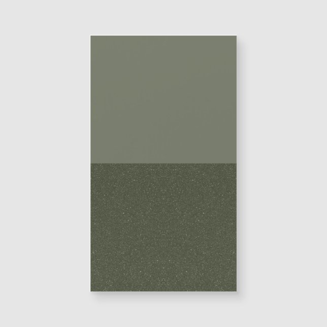 Minimalist Moss Green Magnetic Card – Customisable (Front)