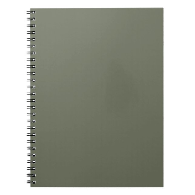 Minimalist Moss Green Spiral Notebook (Front)