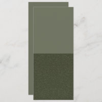 Minimalist Moss Green Two-Zone Invite – Customise