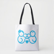 Minimalist Mother and Baby Heart Line Art Gift