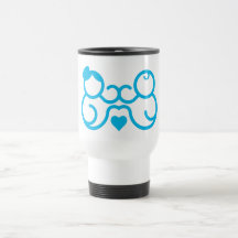 Minimalist Mother and Baby Heart Line Art Gift