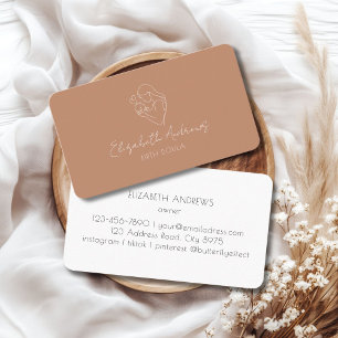 Minimalist Mother & Baby Line Art – Doula, Midwife Business Card