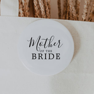 Minimalist Mother of the Bride Bridal Shower 6 Cm Round Badge