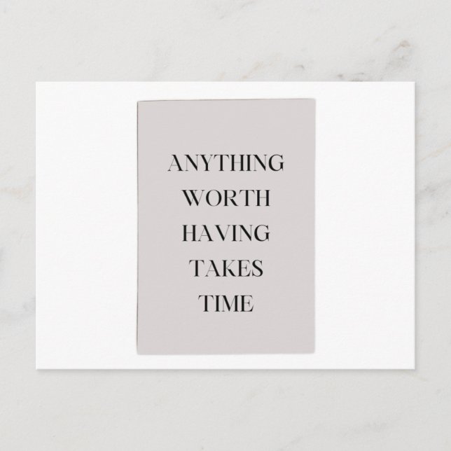 Minimalist Motivation for Dreamers Timeless Wisdom Postcard (Front)