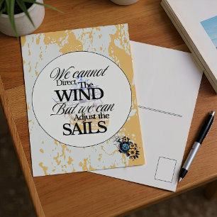 Minimalist Motivational Nautical Quote  Postcard
