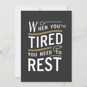 Minimalist Motivational Rest Quote Art Holiday Card