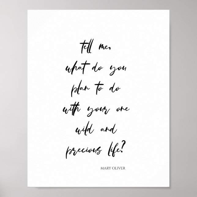 Minimalist Motivational Topography Quote (Matte) Poster (Front)