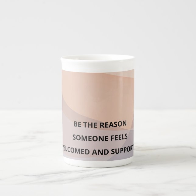 Minimalist Motivational Wall Art Print/Inspiration Bone China Mug (Front)
