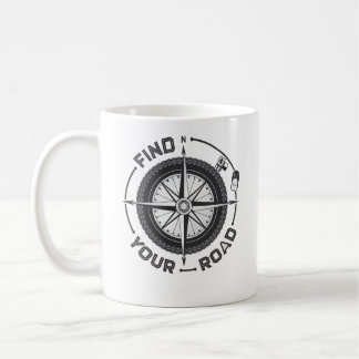 Minimalist Motorcycle Compass Mug