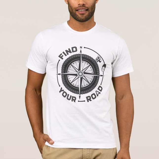 Minimalist Motorcycle Compass T-Shirt  (Front)