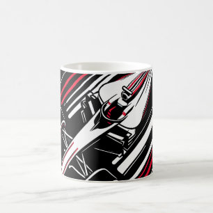 Minimalist Motorsport Formula Race Car Speed Lines Coffee Mug