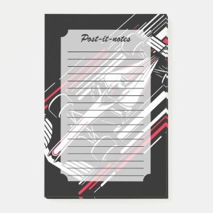 Minimalist Motorsport Formula Race Car Speed Lines Post-it Notes